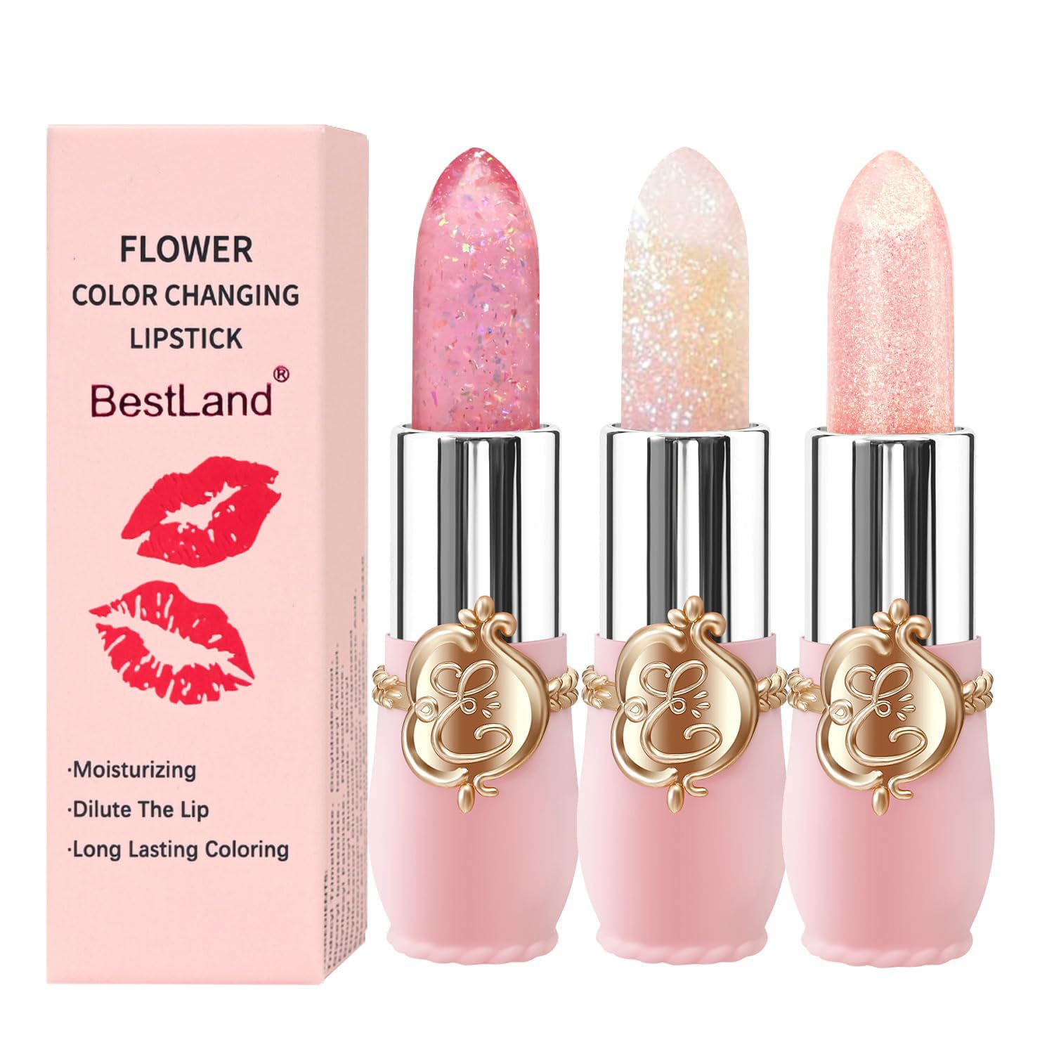BestLand set labios jelly floral, tono personalizado por temperatura.