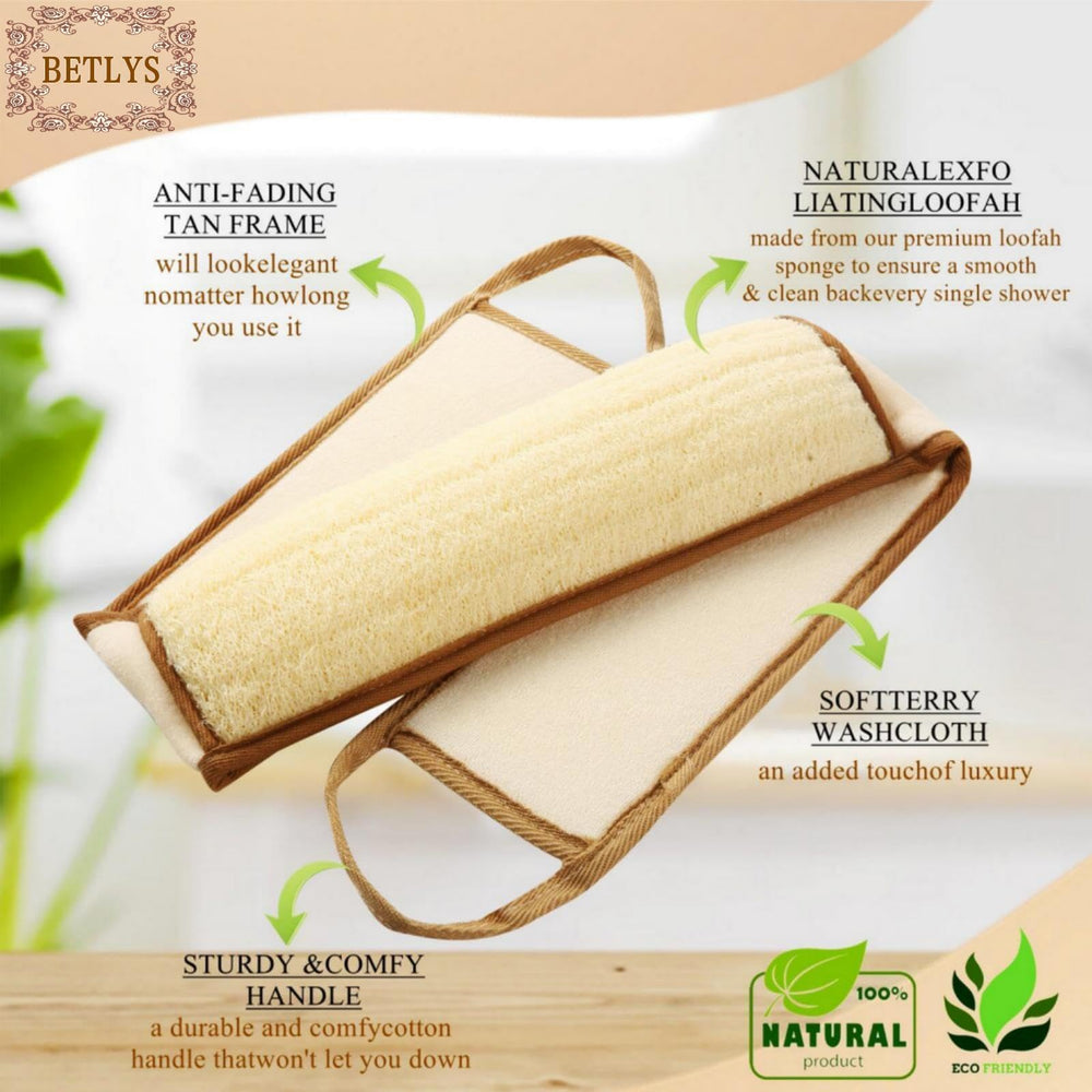 BETLYS esponja de doble cara exfolia y suaviza, ideal para uso diario en la ducha.