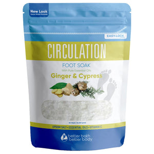 Better Bath Better Body Circulation Foot Soak en bolsa para pies cansados.