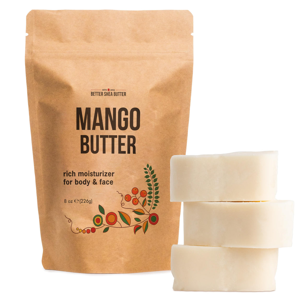 Better Shea Butter bloque mango 8oz para hidratación profunda de la piel