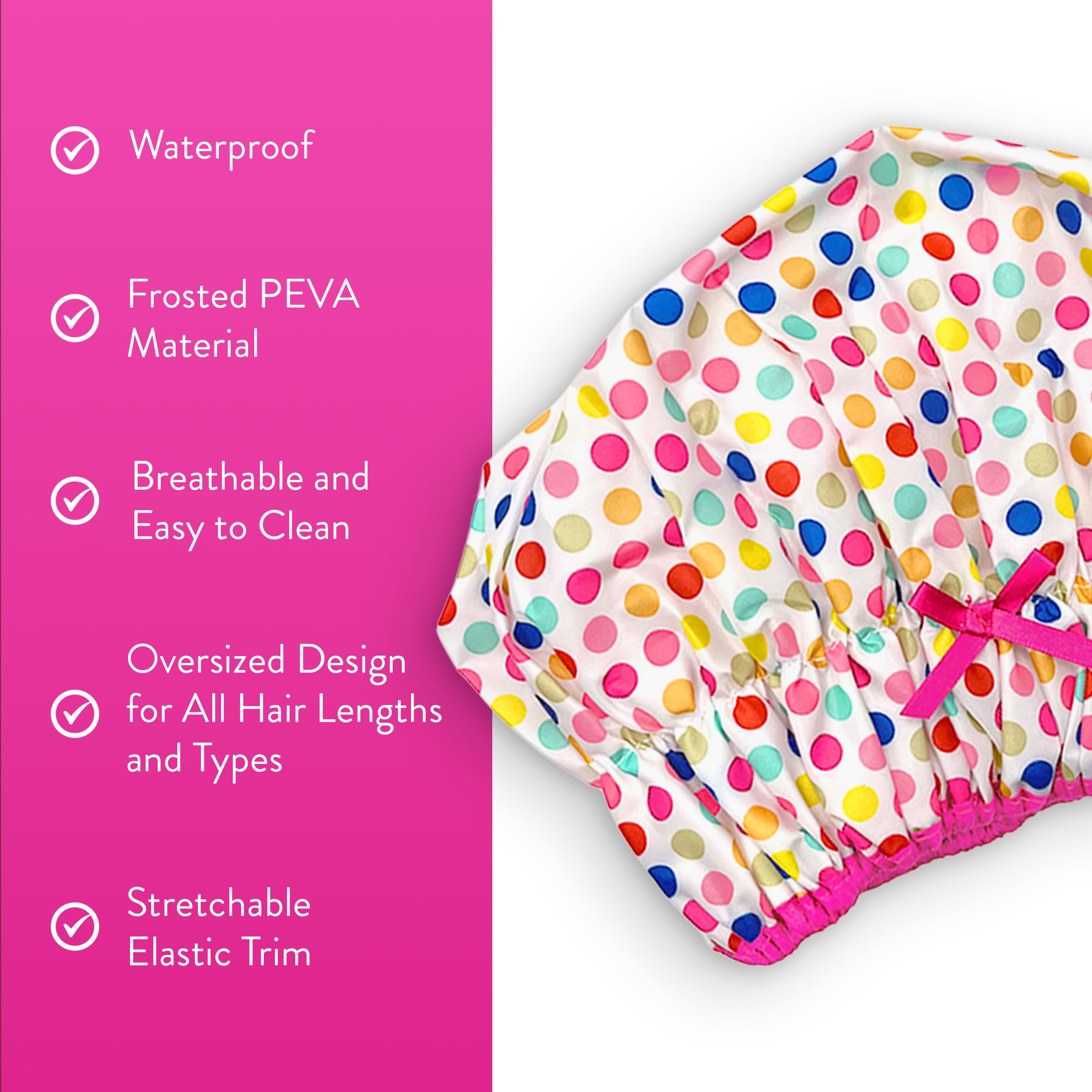 Gorro de ducha Betty Dain con forro peva impermeable mantiene el cabello seco