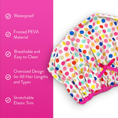 Gorro de ducha Betty Dain con forro peva impermeable mantiene el cabello seco