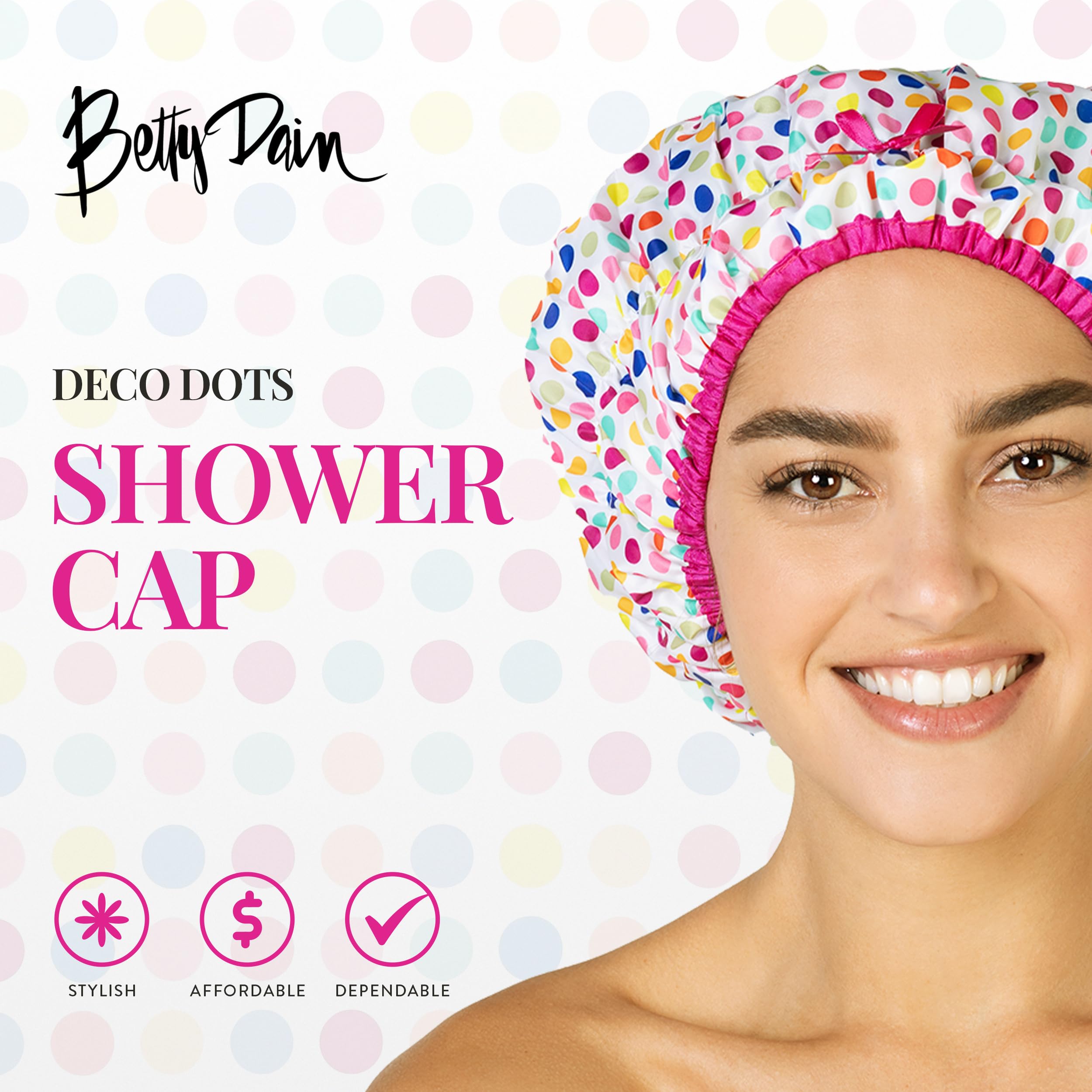 Gorro de ducha Betty Dain de talla grande protege todo el cabello
