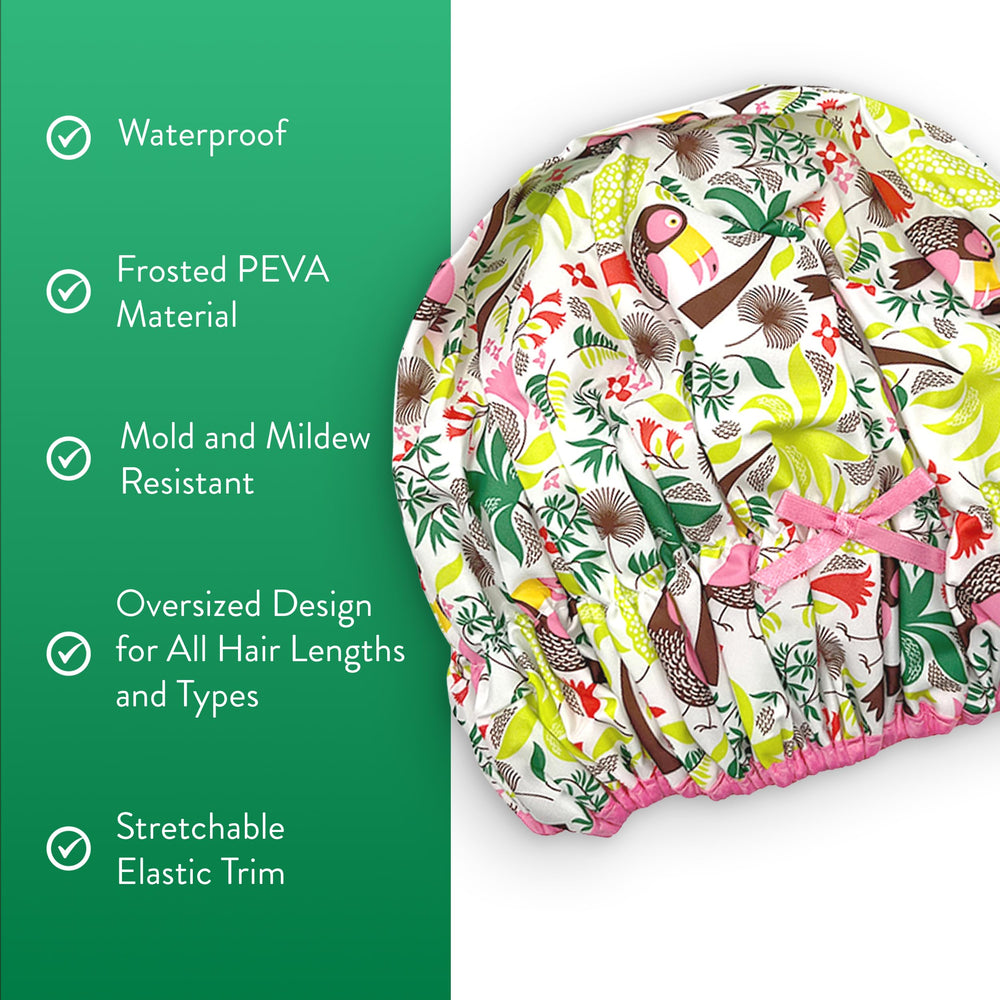 Betty Dain Fashionista Tropical gorro con ruche colorido para mayor cobertura