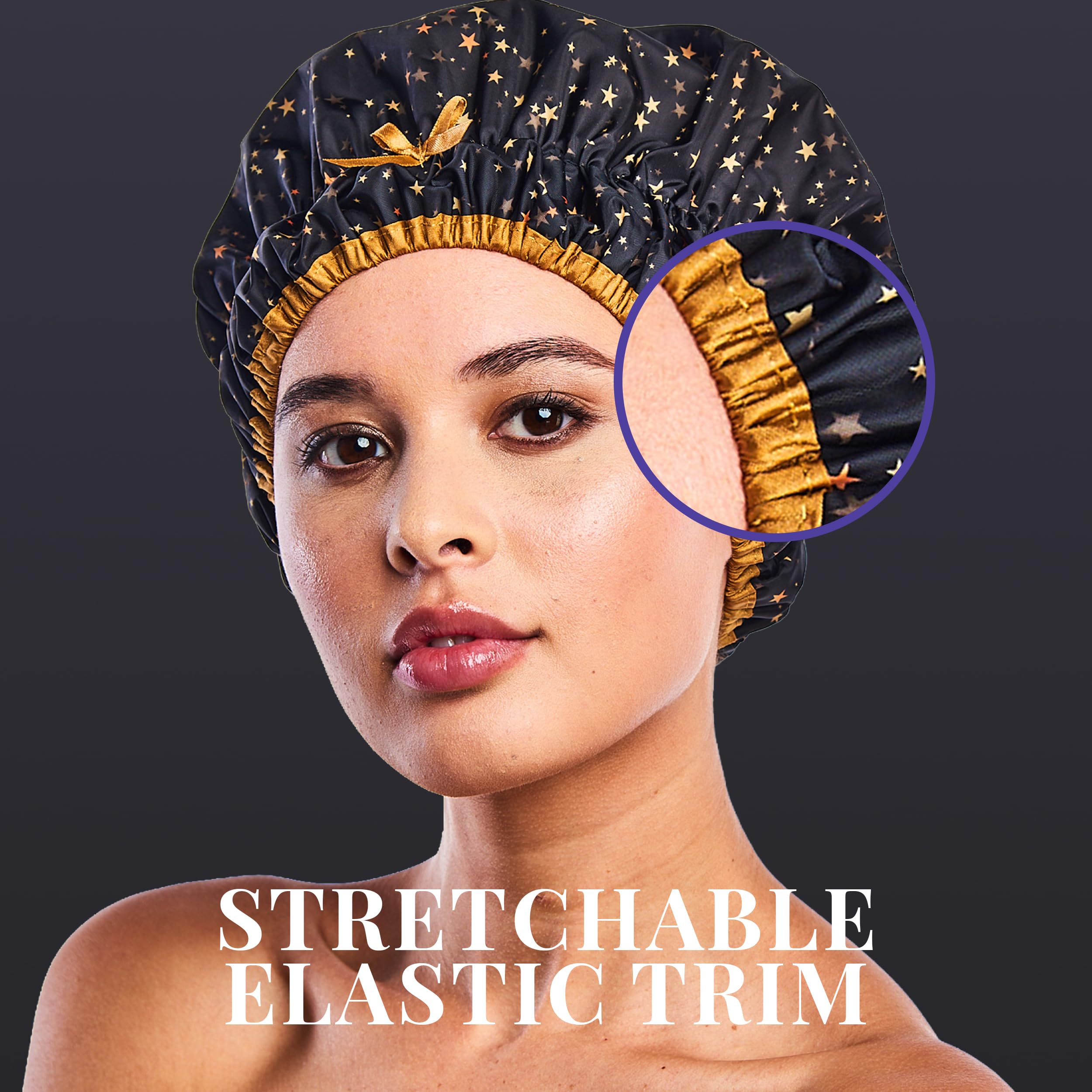 Gorro Betty Dain con elastico de ajuste, se adapta a diferentes tamaños de cabeza