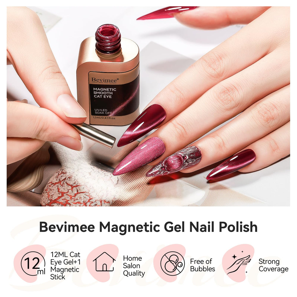 Bevimee Cat Eye UV: curado rápido y duradero.