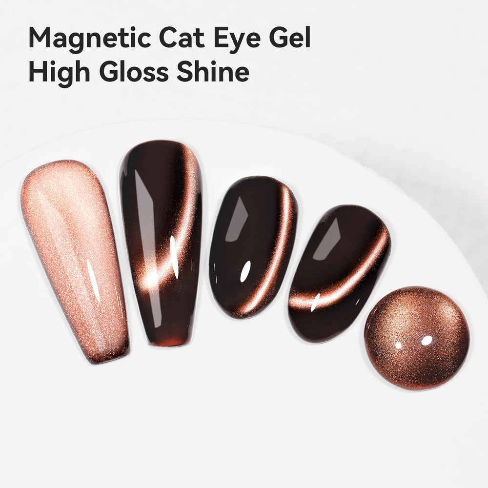 Bevimee luna marrón ojo gato para acabado glamuroso.