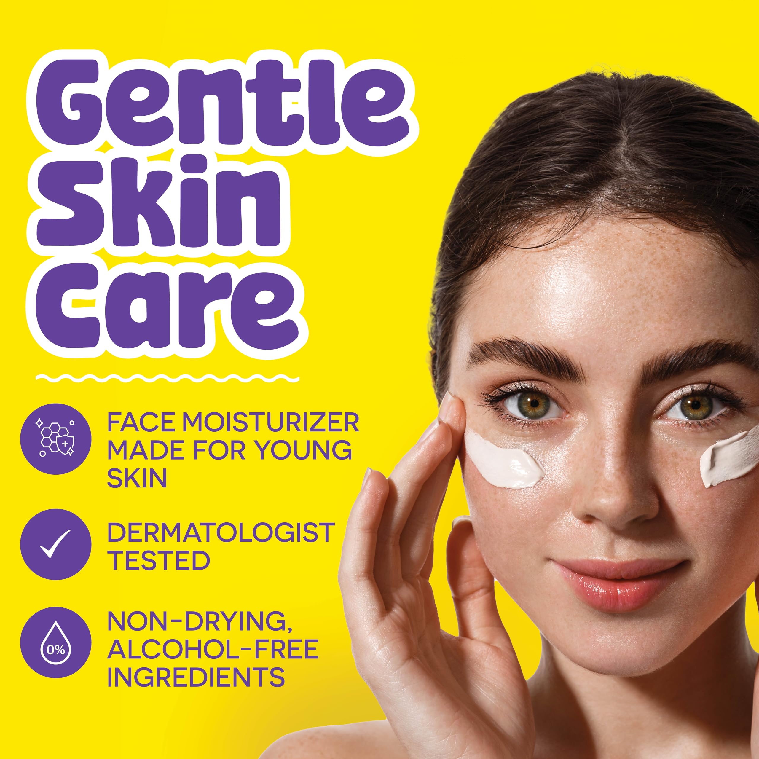 BeYOUtiful Face Moisturizer, textura cremosa en primer plano, sensación ligera y no grasa.