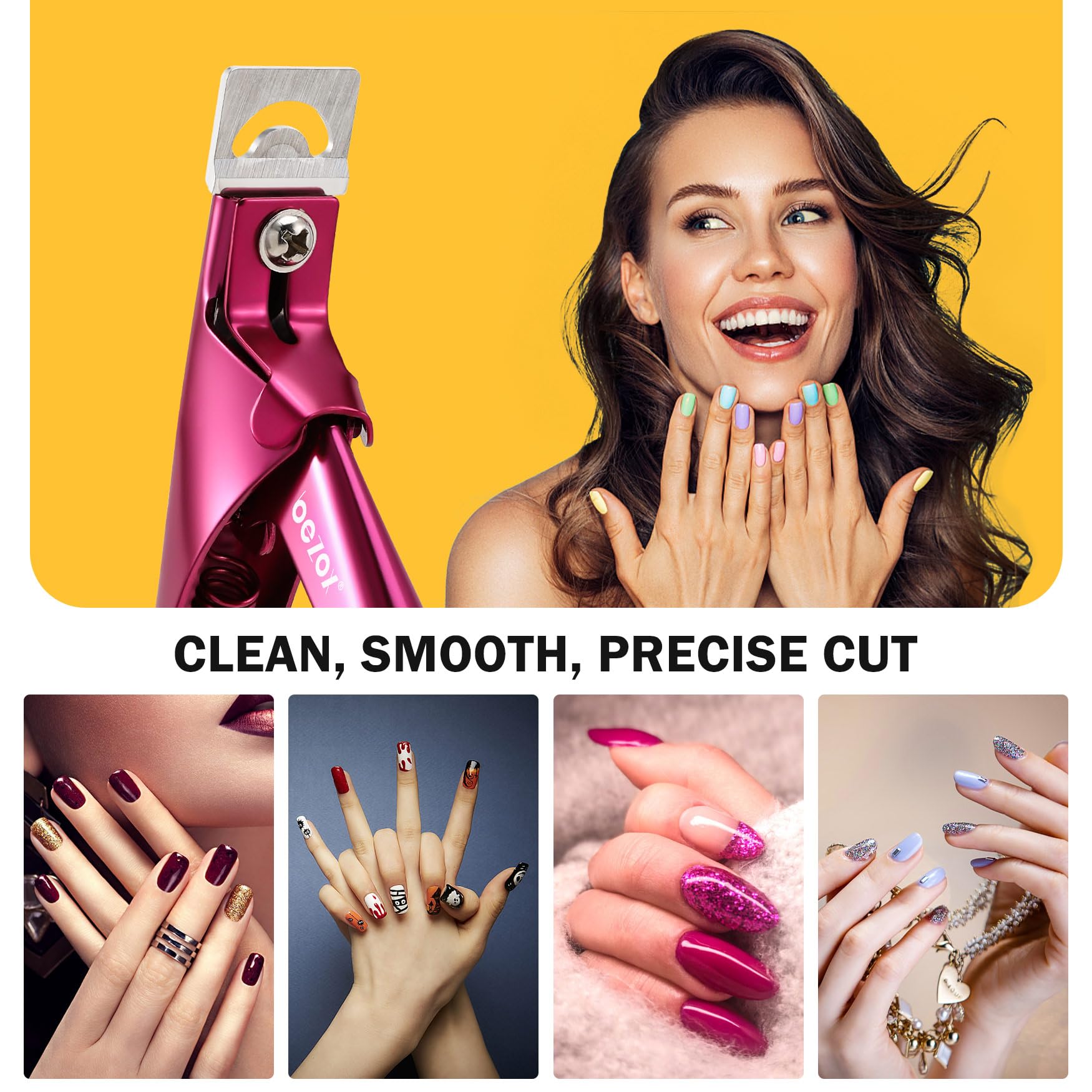 BEZOX, acero inoxidable resistente y durable para manicura diaria.
