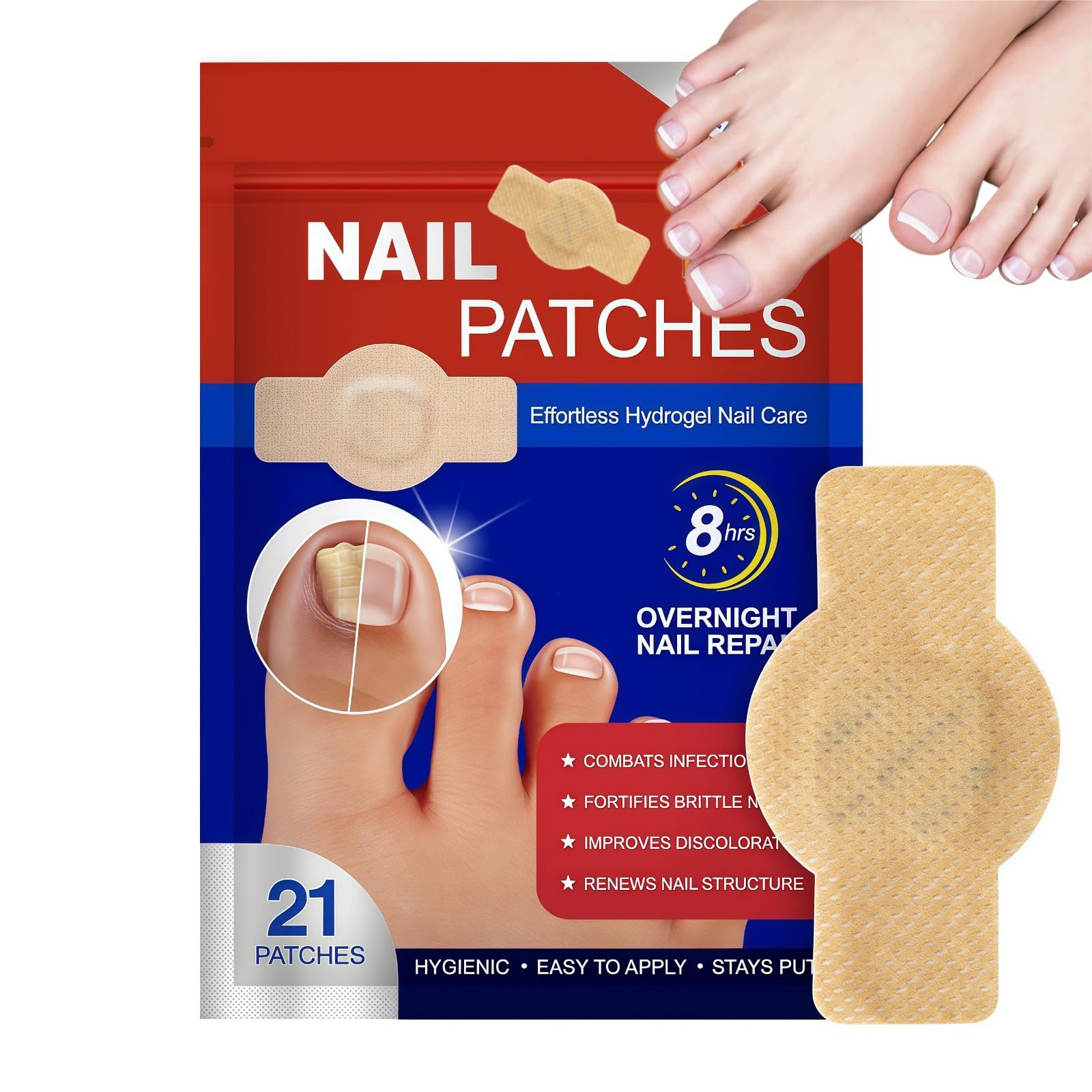 Parche BFGCKJ uñas hongos nocturno: tratamiento nocturno para uñas más sanas