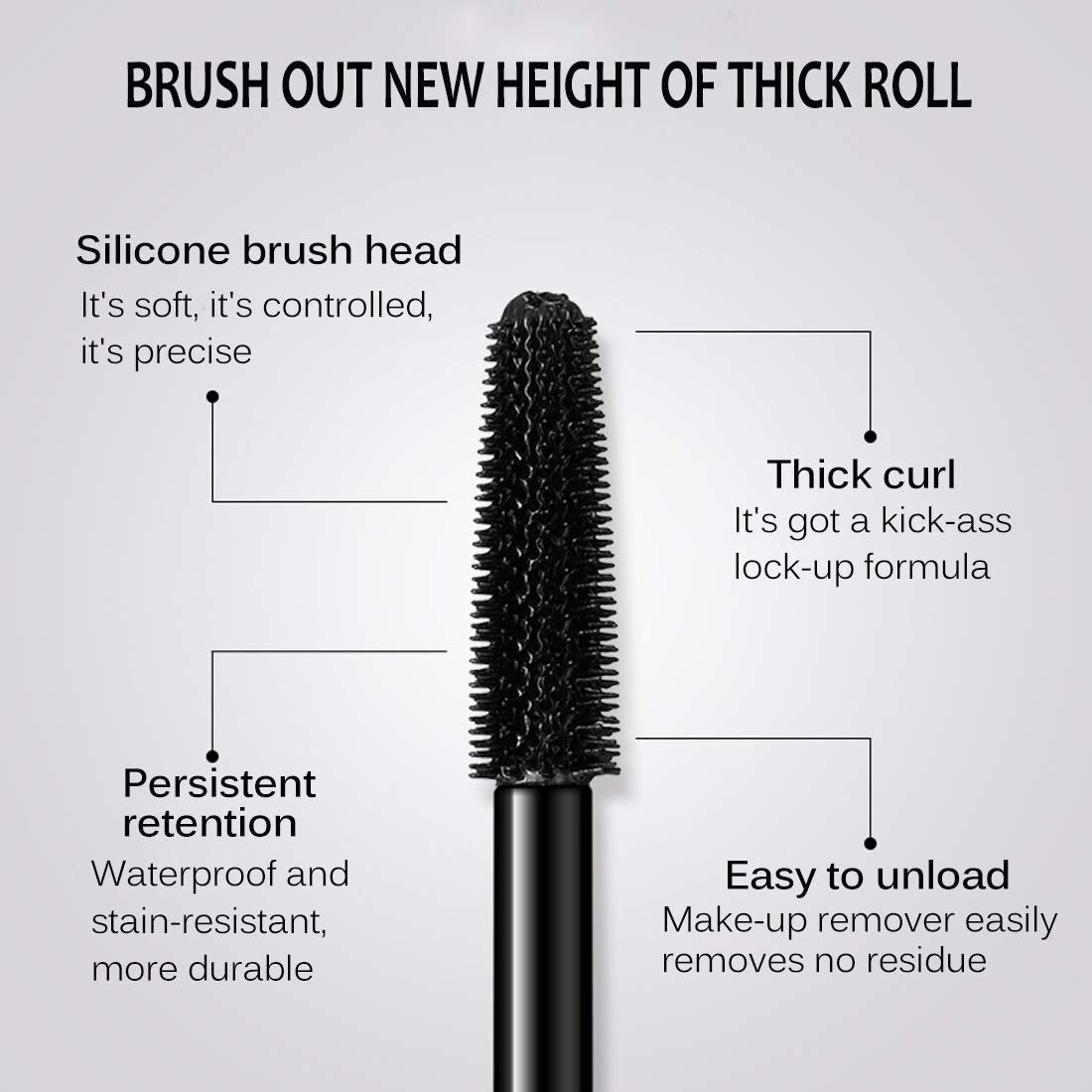 Bieyoc mascara removión fácil con agua tibia.