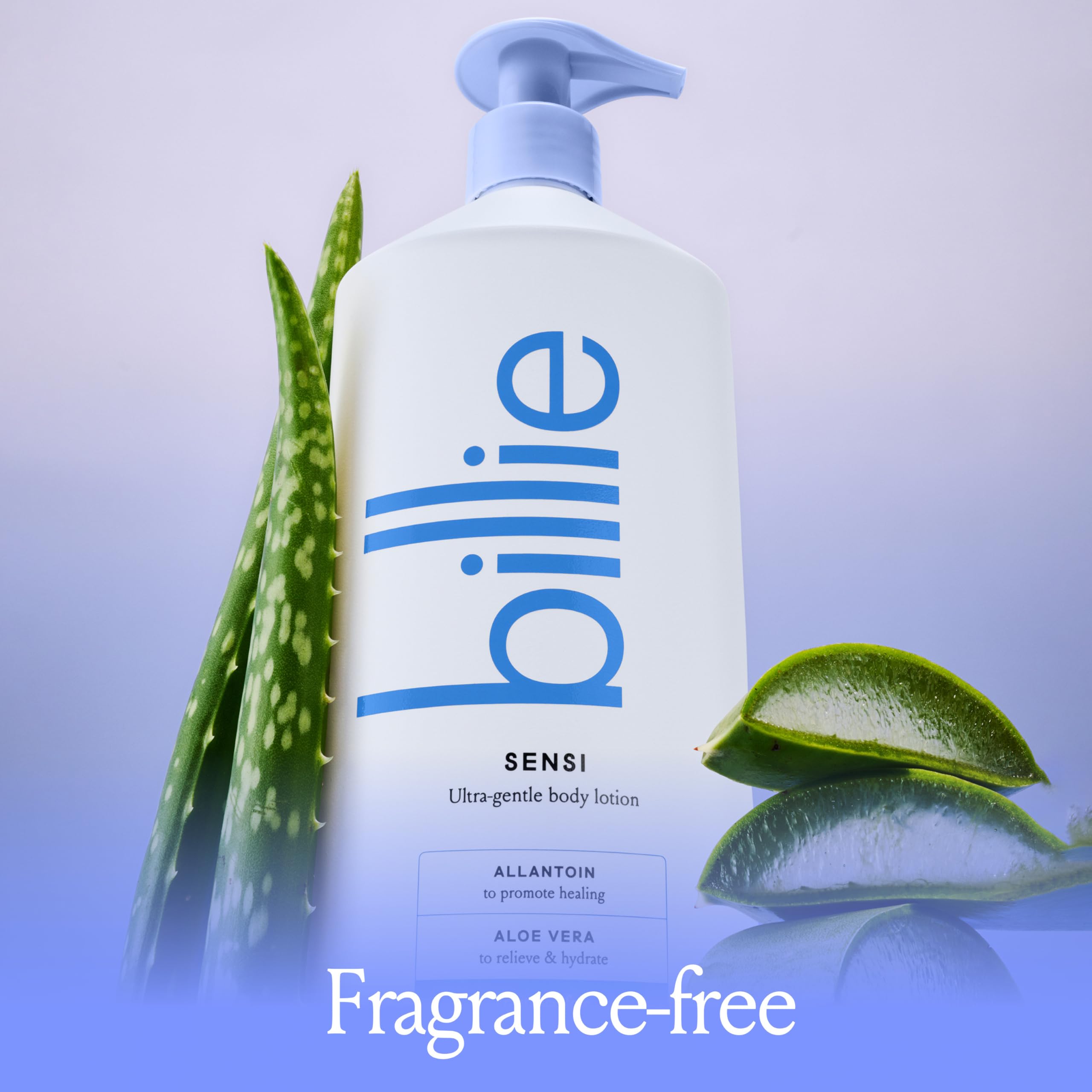 Billie Sensi Loción con alantoína para reparar suavemente la piel