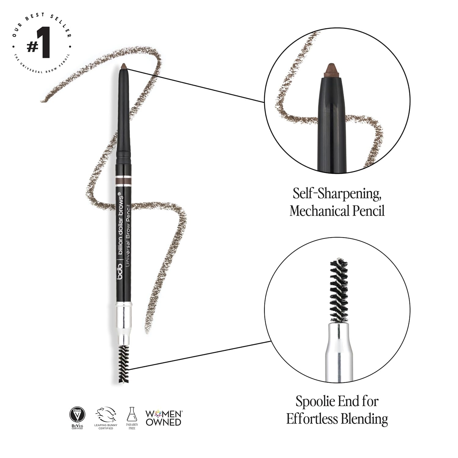 Definición sutil y duradera con Billion Dollar Brows para realzar la forma.