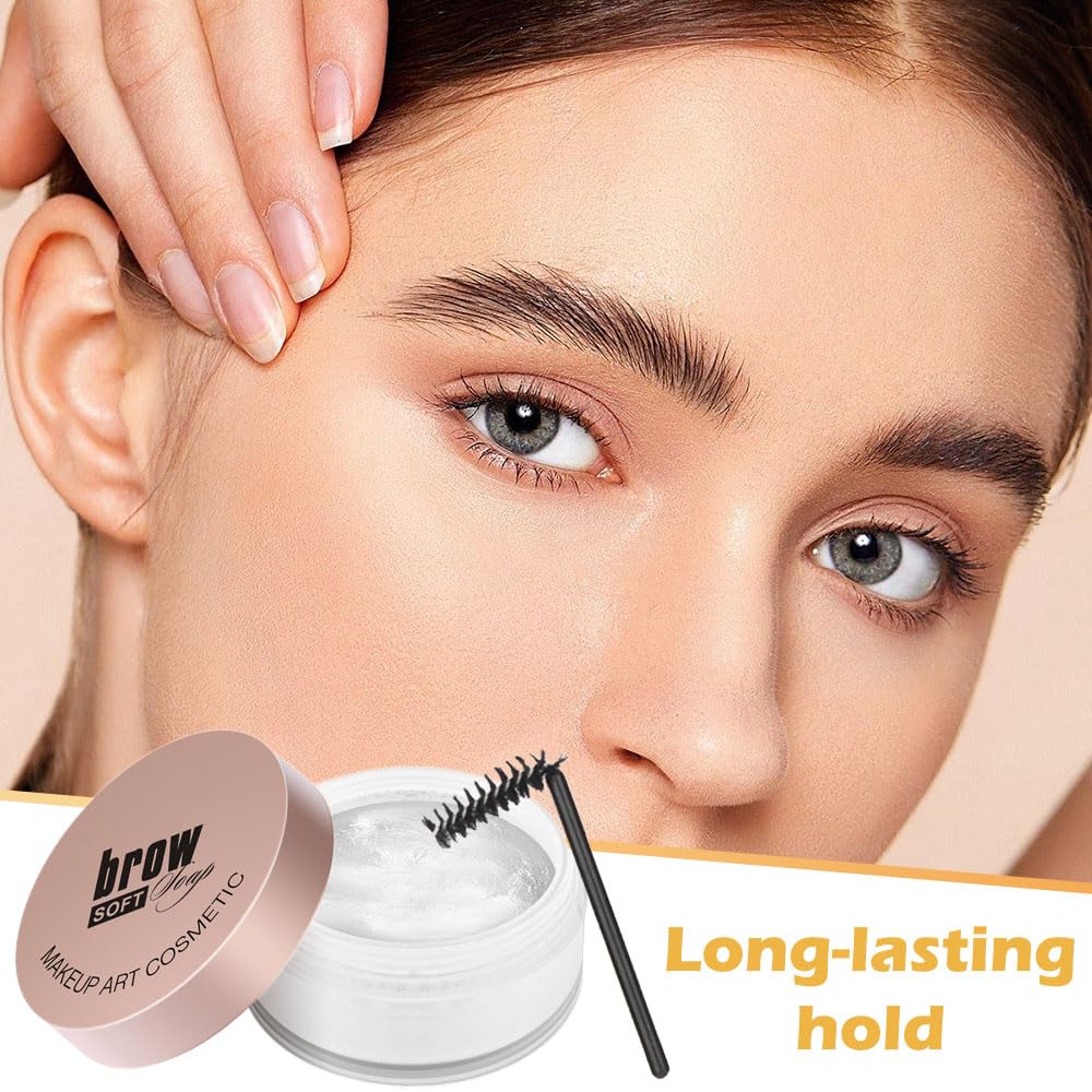 Gel transparente de Bingbrush fijando cejas sin color ni residuos.