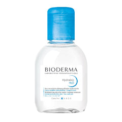 Bioderma Hydrabio H2O en botella de viaje para limpieza suave y desmaquillante.