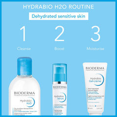 Rostro limpio y suave tras usar Hydrabio H2O de Bioderma.