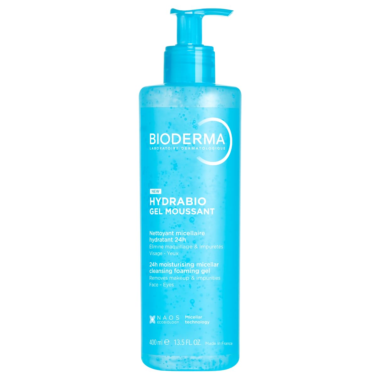 Bioderma Hydrabio espuma limpiadora para rostro, elimina impurezas con suavidad y frescura.