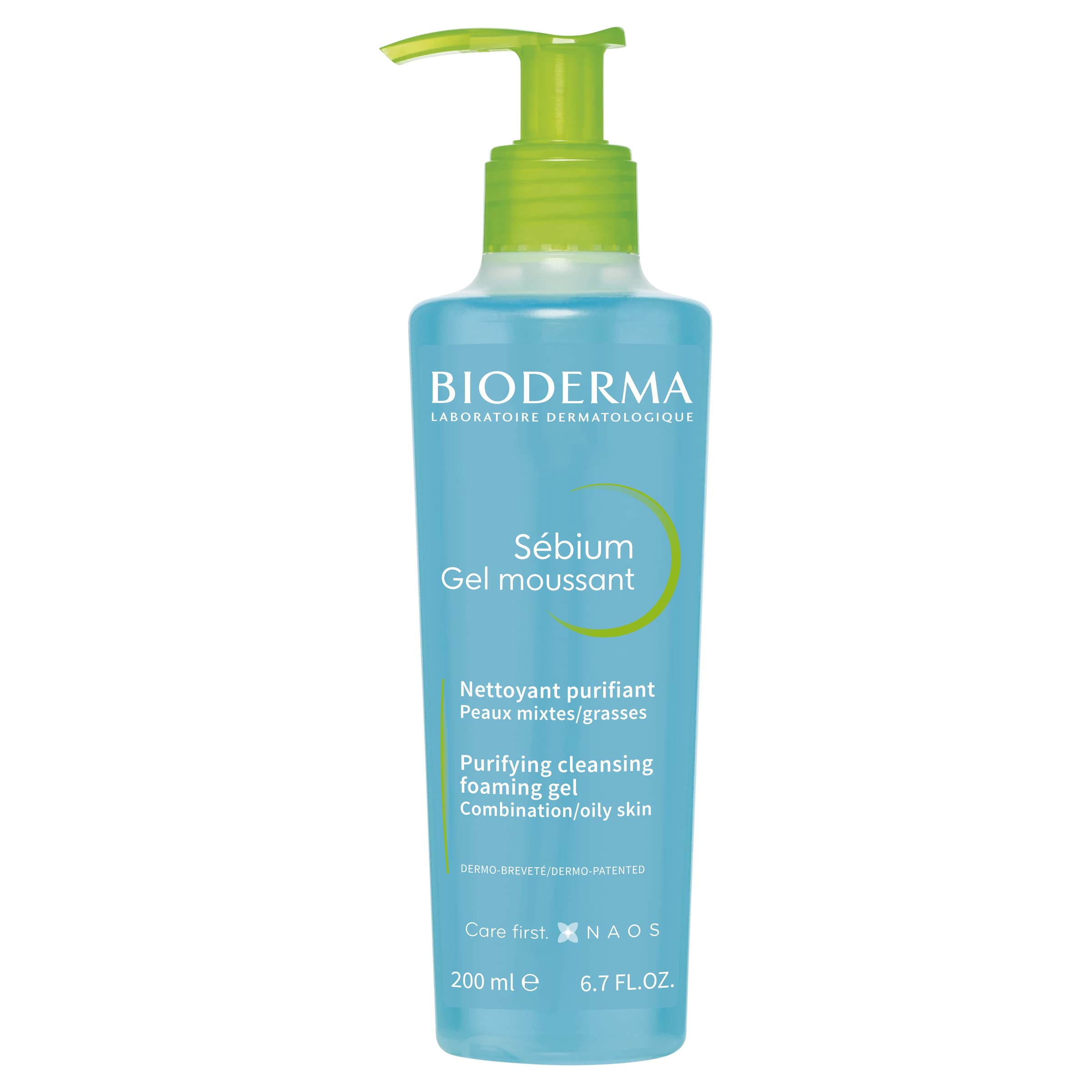 Bioderma Sébium Gel con dosificador, espuma purificante para piel grasa.