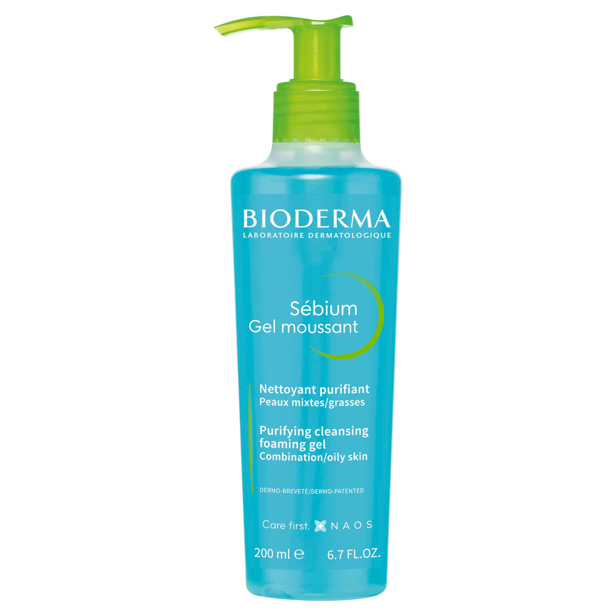 Bioderma Sébium Gel con dosificador, espuma purificante para piel grasa.