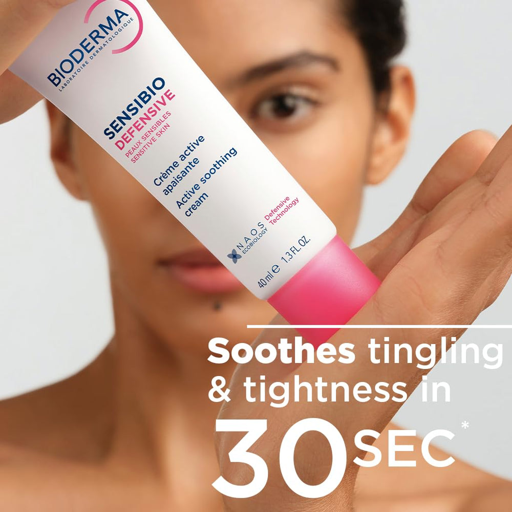 Absorción rápida de Bioderma Sensibio Defensive tras la aplicación.