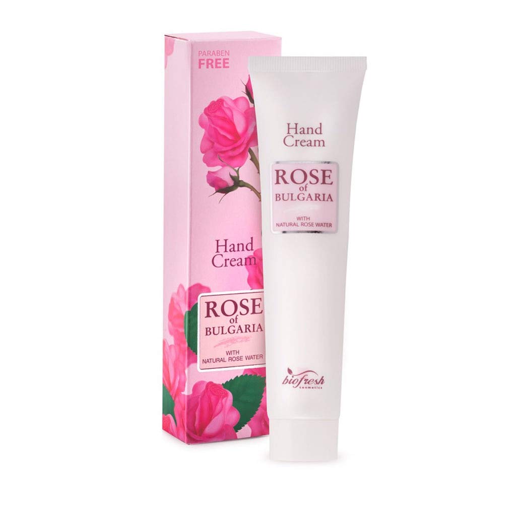 Biofresh Crema de Manos Rosa de Bulgaria, envase 75 ml, hidratación suave.