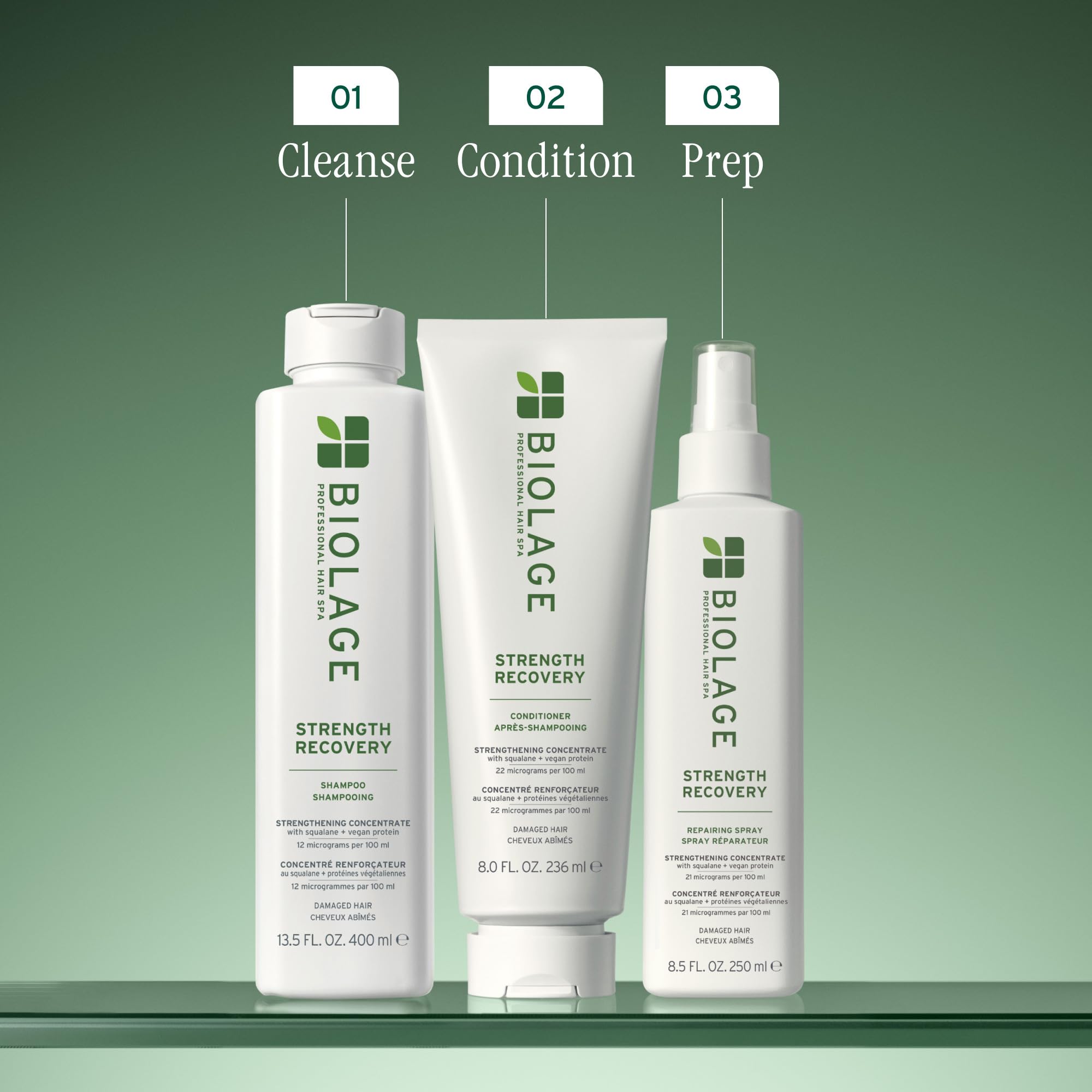 Biolage Champú Recuperación y Fortalecimiento, proteínas vegetales para cabello más resistente.