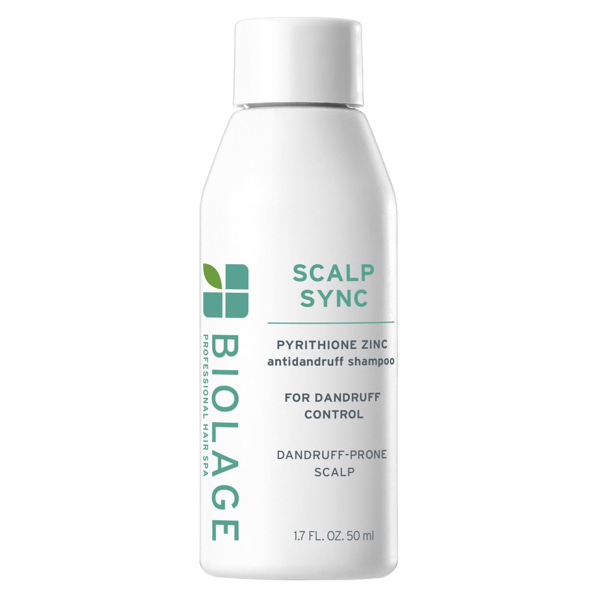 Biolage cuero cabelludo sincronizacion champú anticaspa en botella para uso diario.