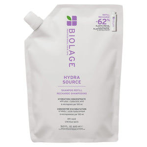 Biolage Hydra Source Champú Recarga frente de la botella para hidratación suave