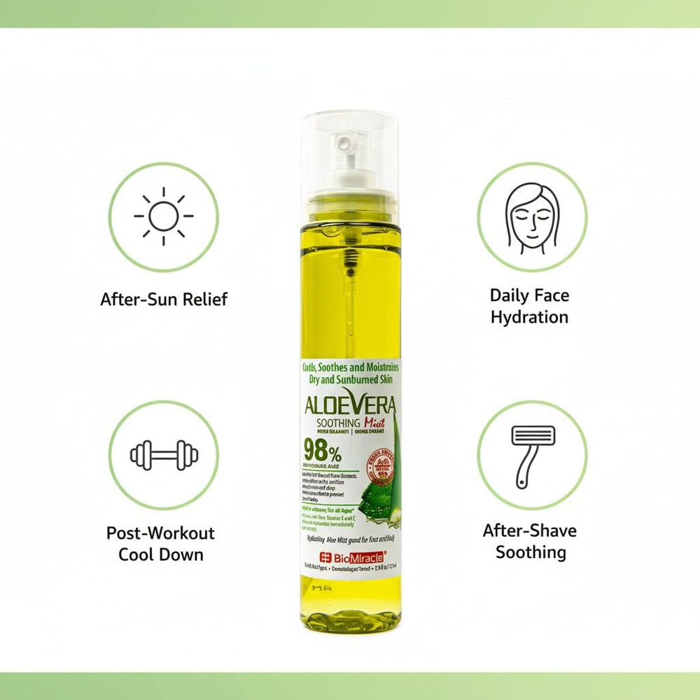 BioMiracle refrescante post-sol para calmar irritación y frescura.