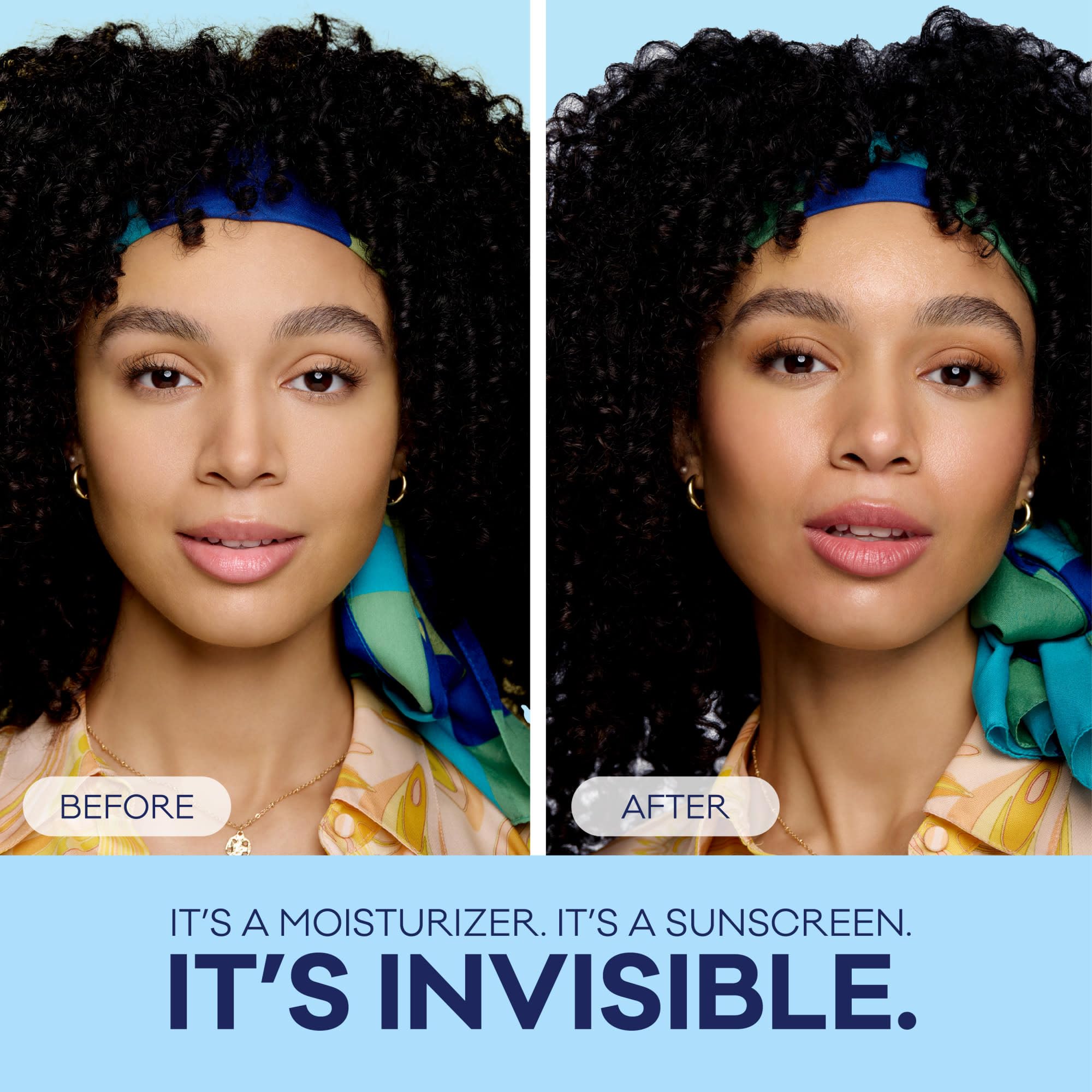 Absorción instantánea de Biore UV Aqua Rich en piel suave.