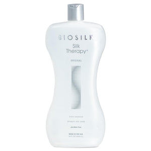 BioSilk Silk Therapy Original: botella visible para cuidado capilar suave