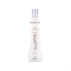 BioSilk Acondicionador Terapia de Seda en botella, brillo suave para el cabello.