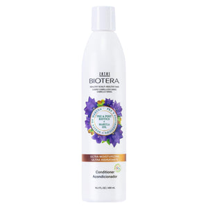 Biotera Ultra Hidratante, bote vertido, acondiciona cabello seco con brillo suave