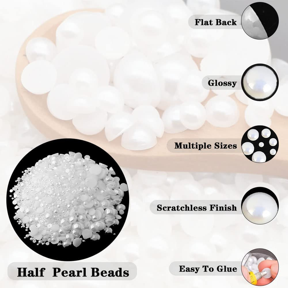 BLAAROOM perlas 3mm plano blanco, diseño uniforme para bordes y mosaicos creativos.