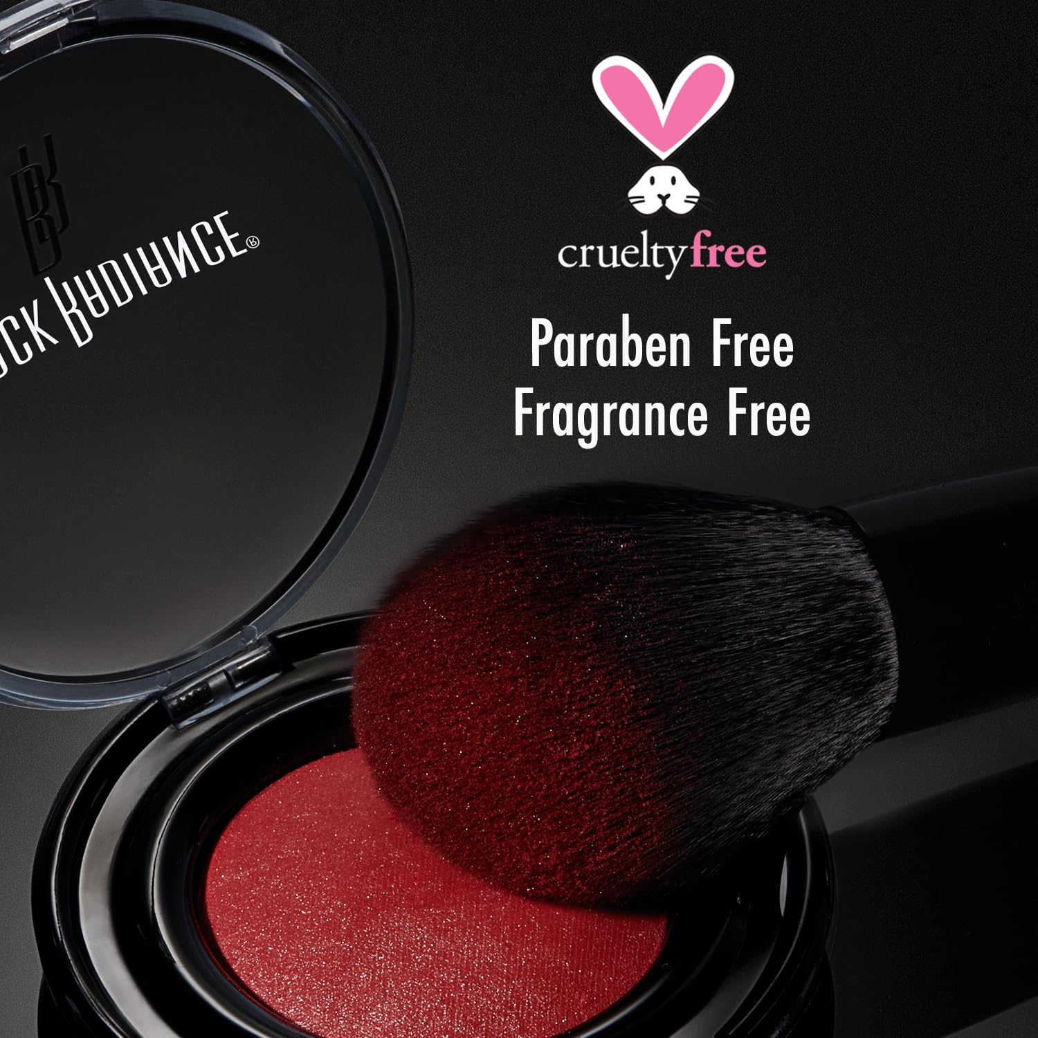 Aplicación diaria con Rubor horneado Black Radiance tono Casa Ladrillo Rojo