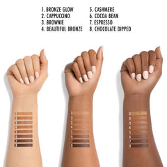 Textura pigmentada de Black Radiance que se difumina fácilmente