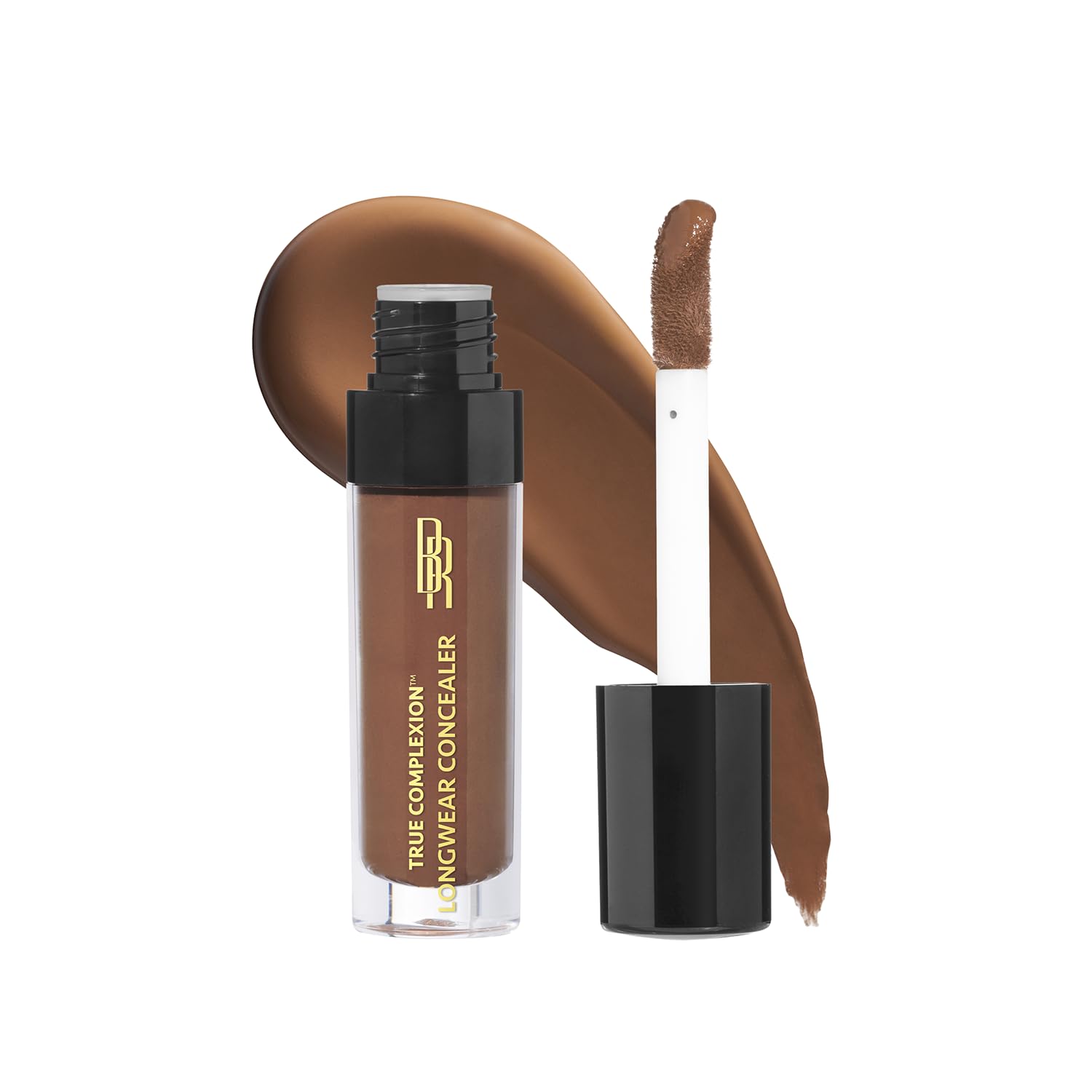 Black Radiance Corrector de larga duración, envase con aplicador para aplicación precisa.