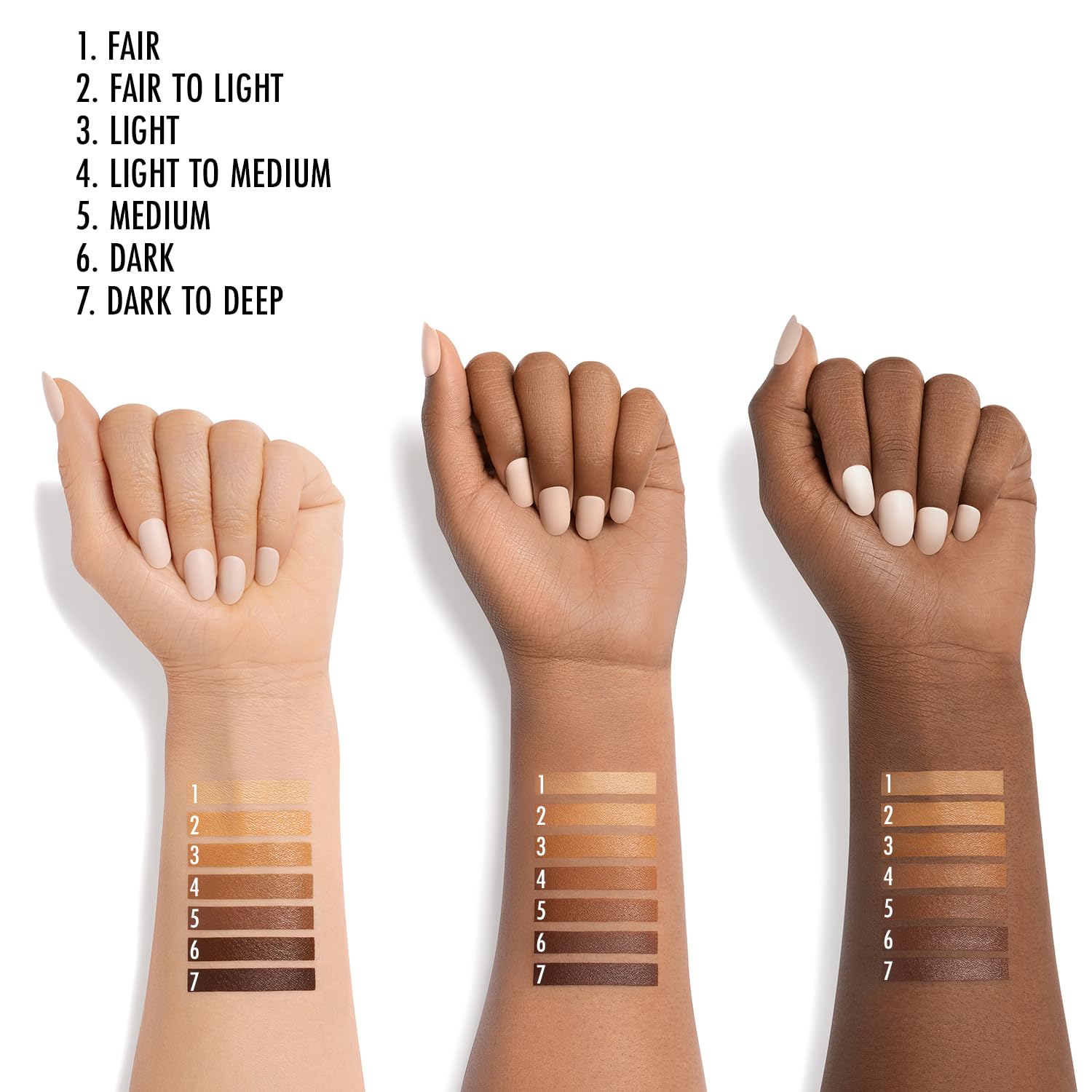 Black Radiance corrector líquido, acabado natural para piel radiante.