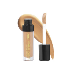 Black Radiance corrector líquido de larga duración, empaque compacto para retoques.