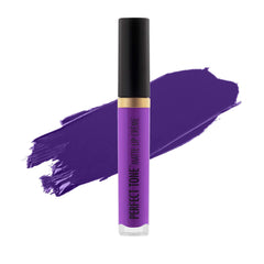 Black Radiance Perfect Tone Matte Lip Crème Viviendo en Violeta, empaque elegante para bolso.