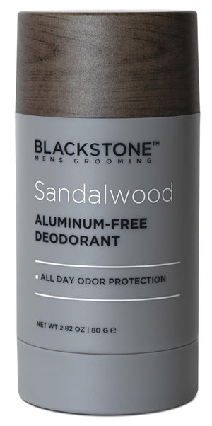 Desodorante Blackstone sin aluminio para uso diario y protección duradera.