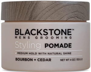 Blackstone pomada para hombre con estilo de agarre medio y brillo natural