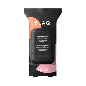 BLAQ toallitas faciales con carbón activado, empaque compacto para viaje