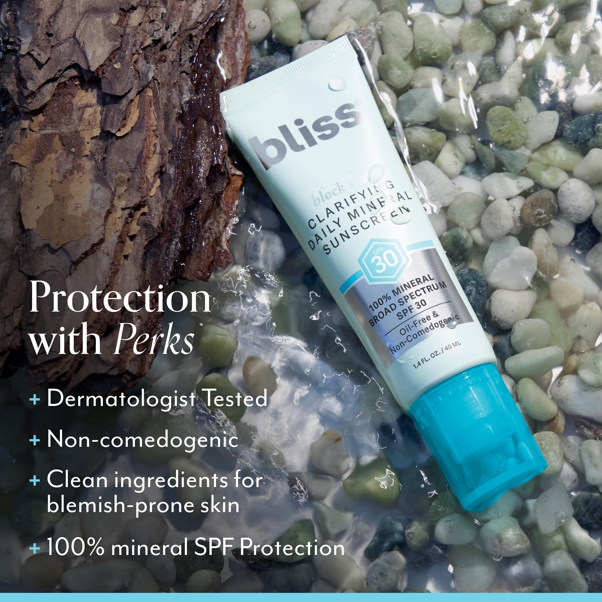 Bliss Block Star: protección diaria SPF 30, ideal antes del maquillaje.