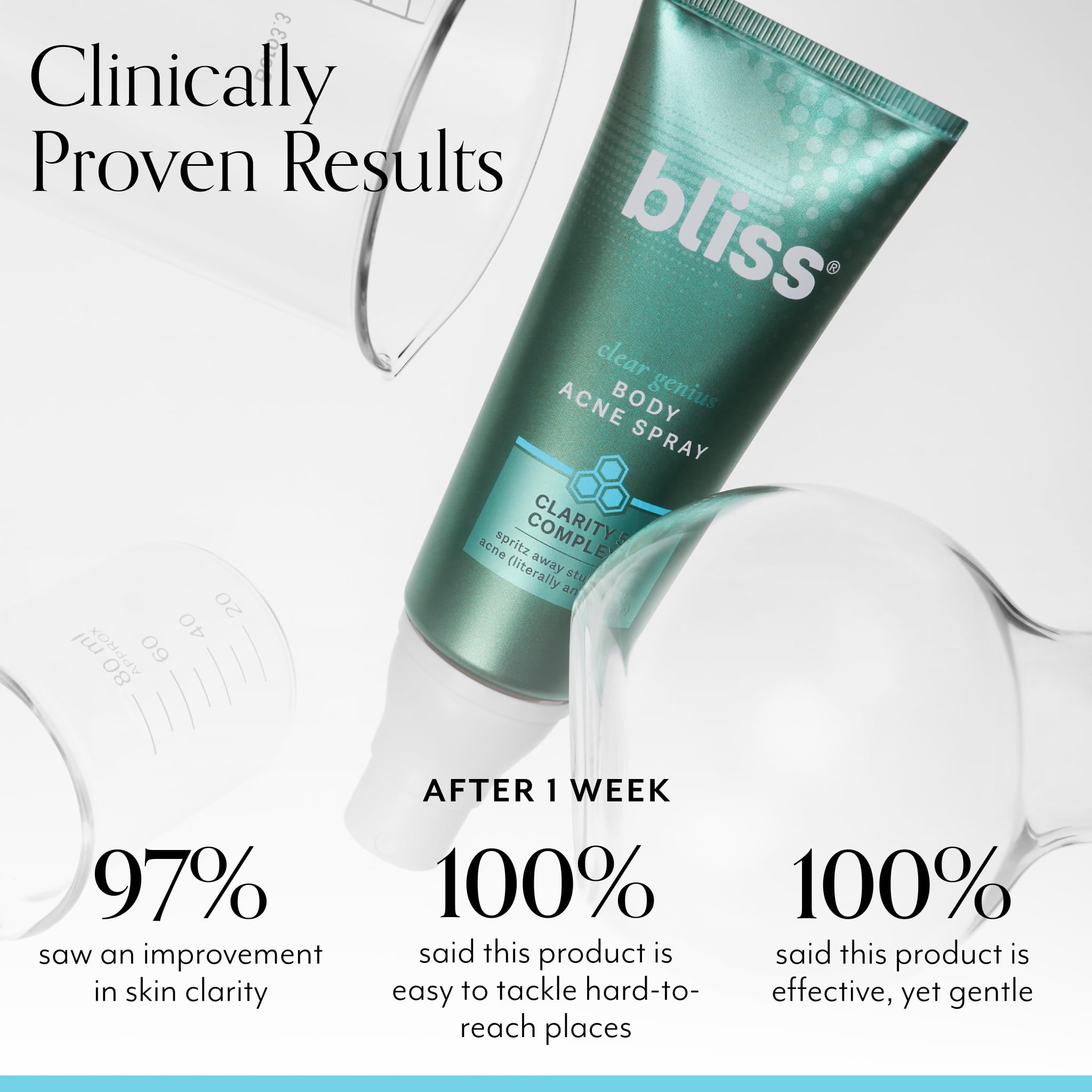 Aplicación uniforme en pecho y espalda con Bliss Clear Genius