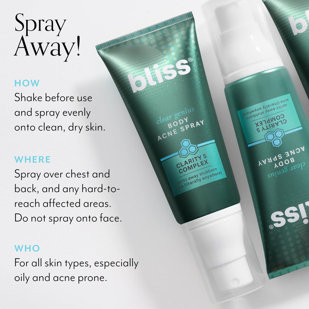 Uso rápido tras entrenar con Bliss Clear Genius para piel más fresca