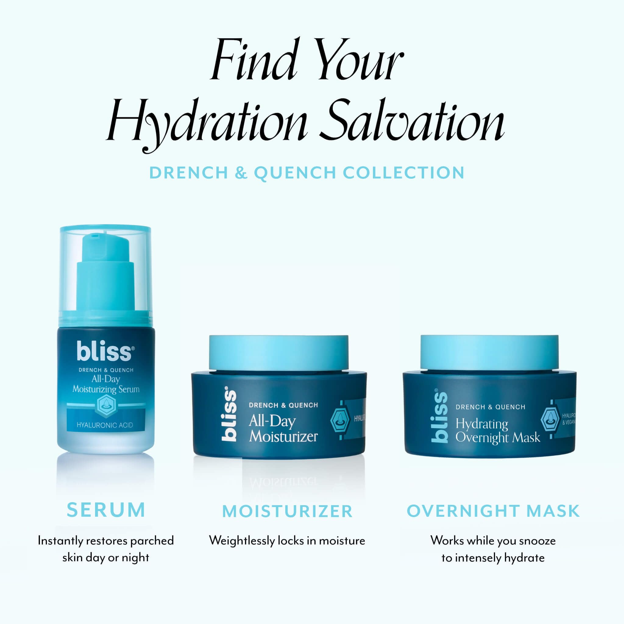 Bliss Drench Quench: textura ligera sin sensación grasa al aplicar.