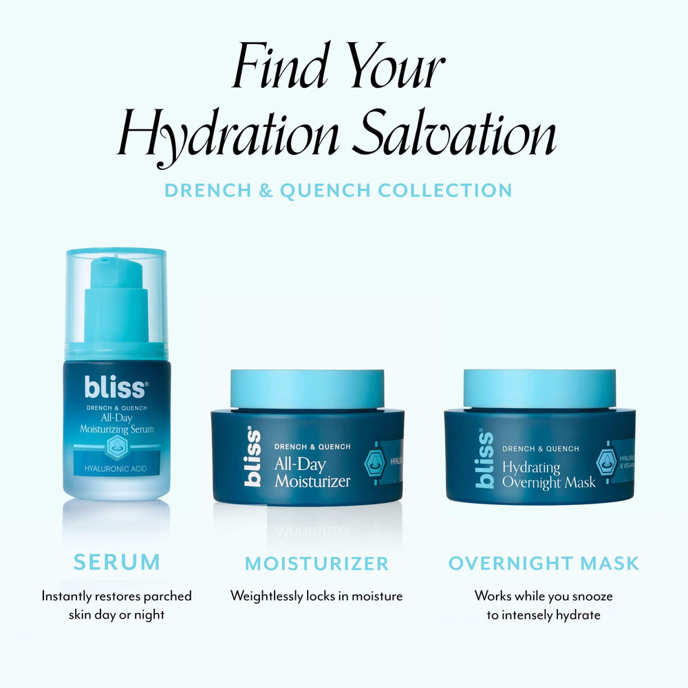 Bliss Drench Quench: textura ligera sin sensación grasa al aplicar.