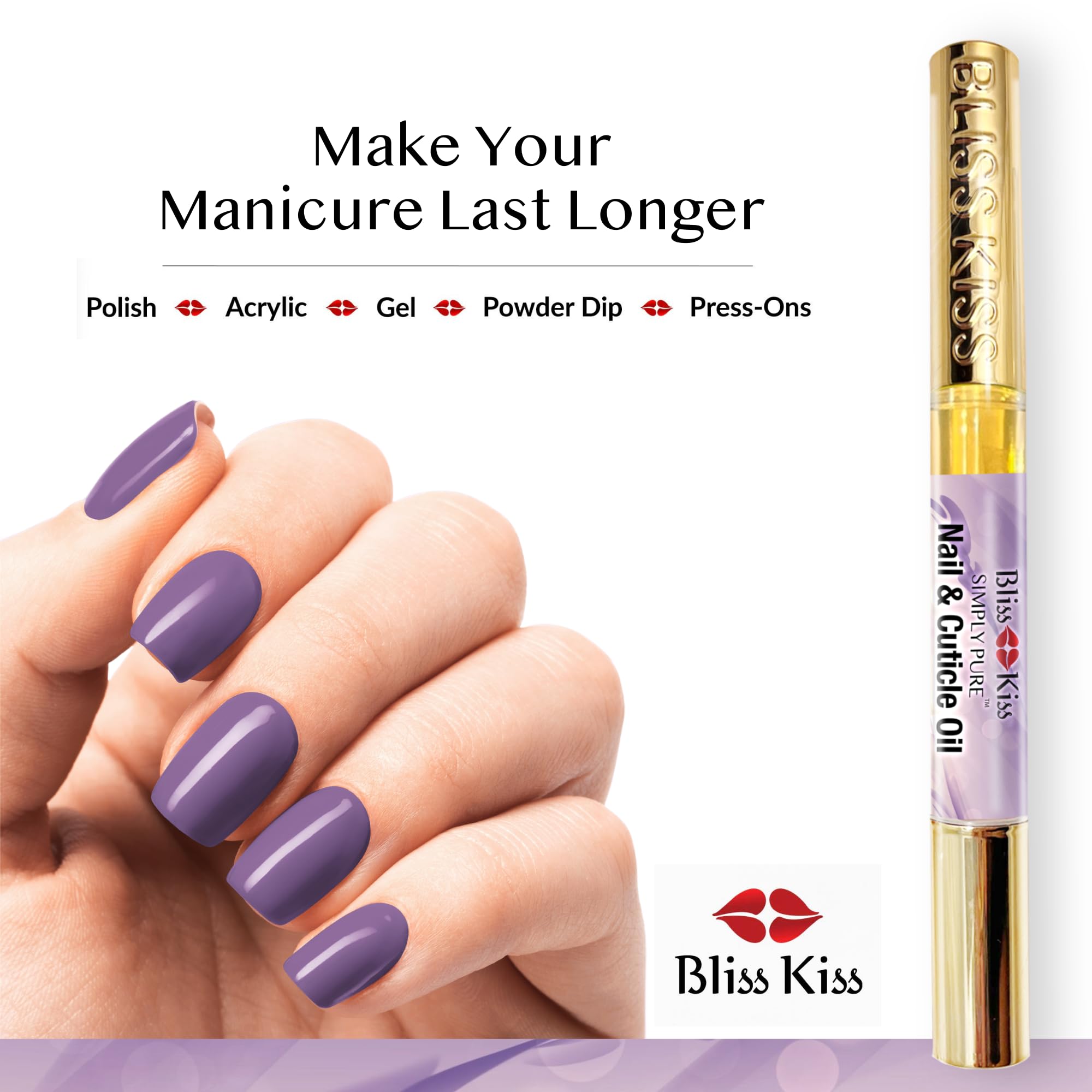 Bliss Kiss formula-pura-sin-parabenos: ingredientes de calidad para cuidado de uñas.