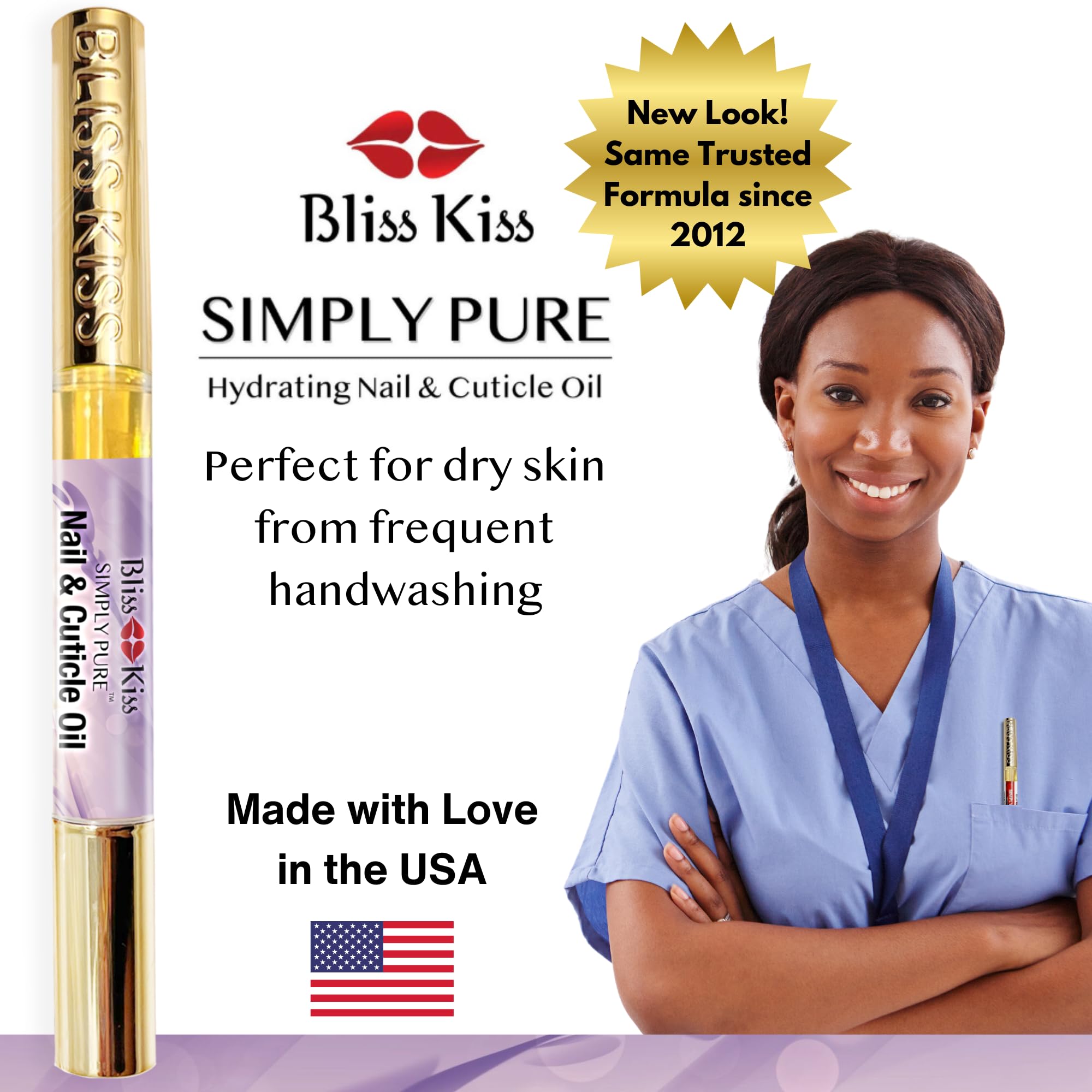 Bliss Kiss hidratacion-cuticulas-manos: hidrata y suaviza la piel alrededor de las uñas.